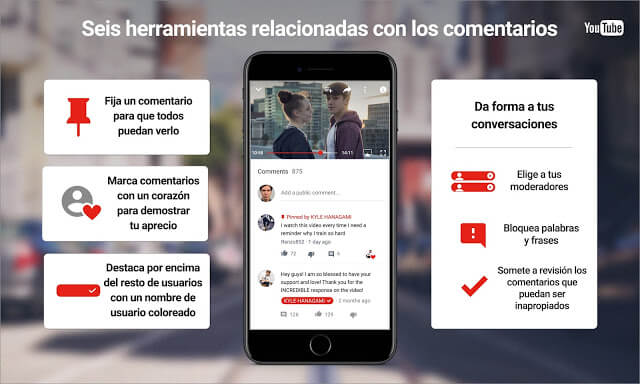 Youtube herramientas gestión comentarios