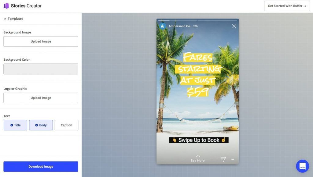 Diseñar stories con Buffer