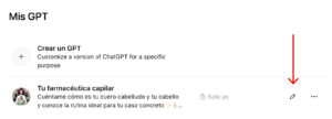 Editar GPT personalizado