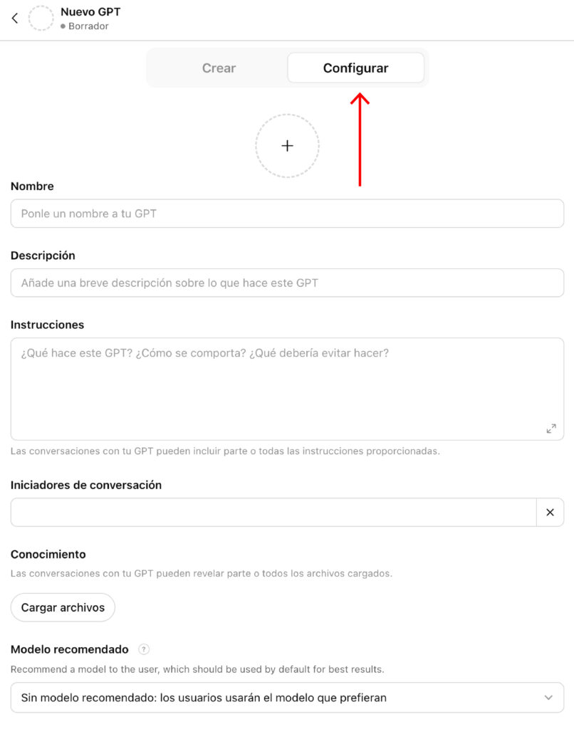 Configurar GPT