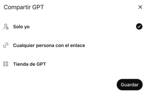 Compartir GPT personalizado